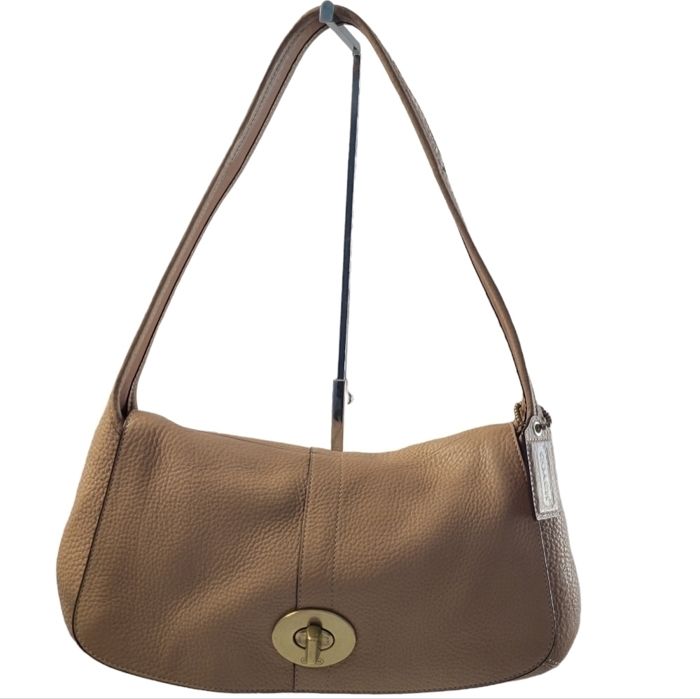 Coach Legacy Candace Textured Camel Leather Shoulder Bag